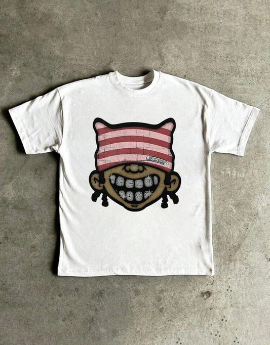 CARTOON FACE GRAPHIC TEE