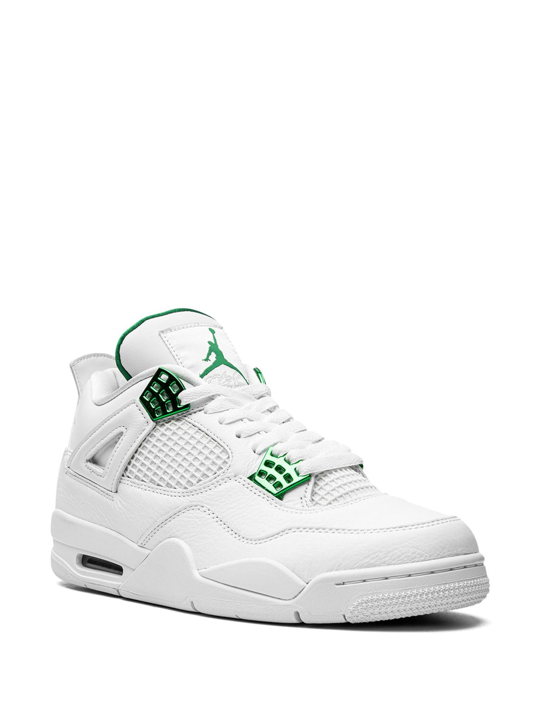 AIR JORDAN 4 RETRO SNEAKERS 'WHITE METALLIC GREEN'