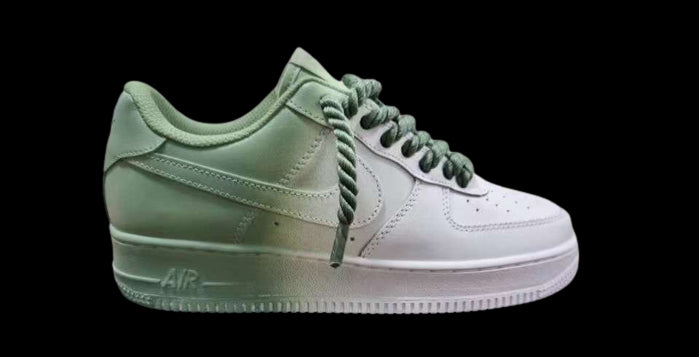 AIR FORCE 1 WITH GREEN ROPE LACES