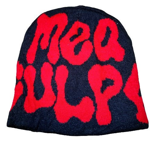 MEA CULPA BEANIE RED AND BLACK