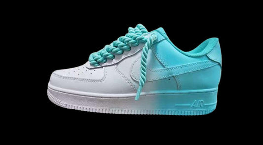 AIR FORCE 1 WITH BLUE ROPE LACES