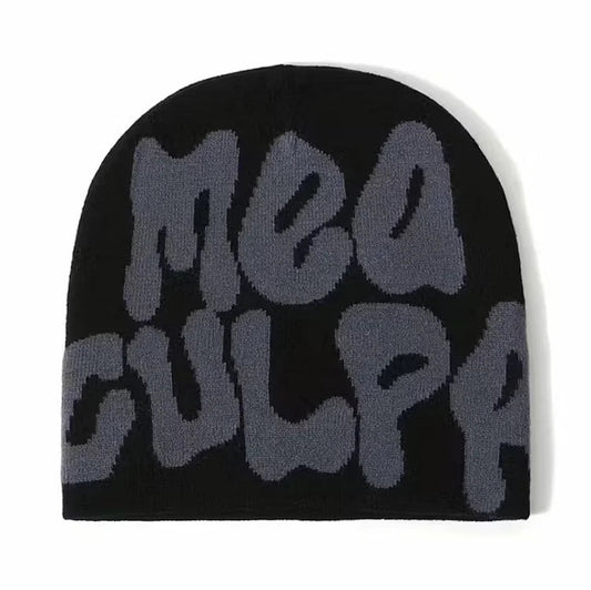 MEA CULPA BEANIE BLACK & GREY