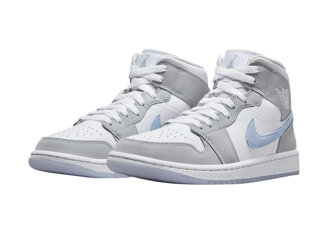 AIR JORDAN 1 MID WMNS WOLF GREY ALUMINUM