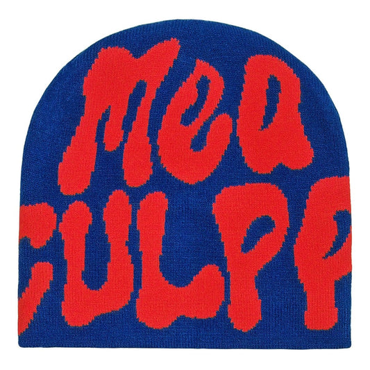 MEA CULPA BEANIE RED & BLUE