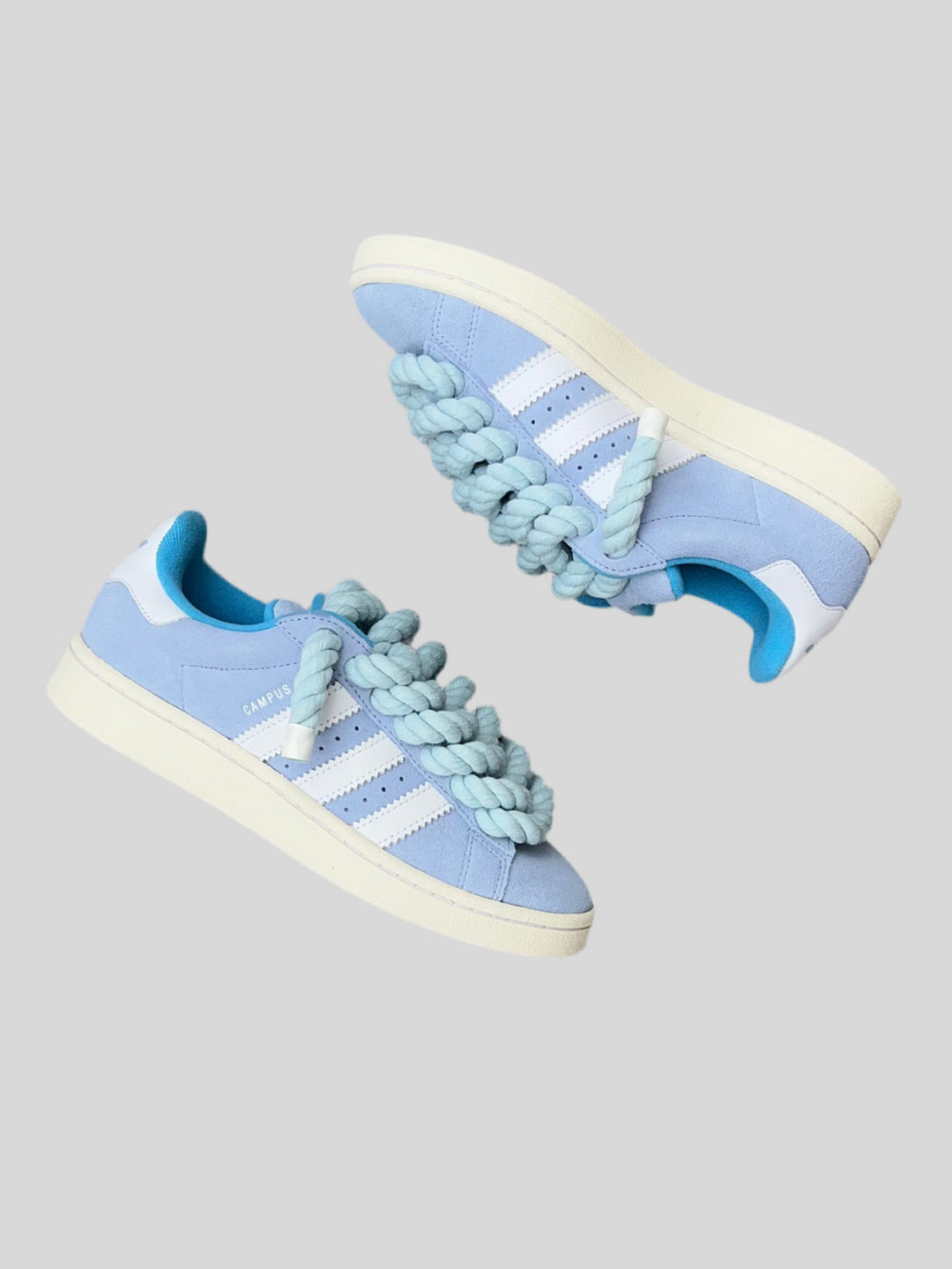 BABY BLUE ADIDAS CAMPUS X ROPE LACES