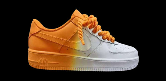 AIR FORCE 1 WITH ORANGE ROPE LACES