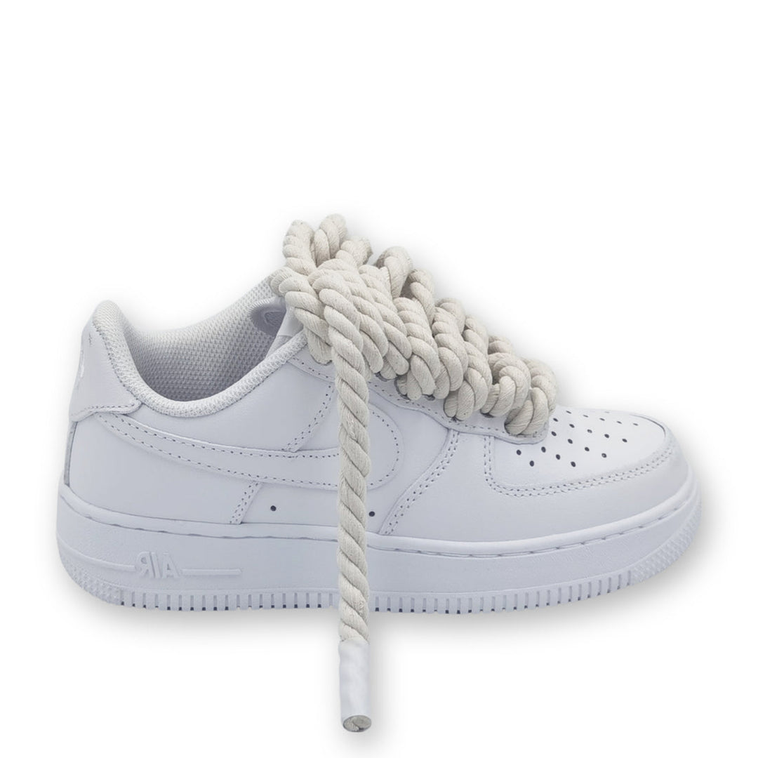 AIR FORCE 1 CREAM CUSTOM ROPE LACE