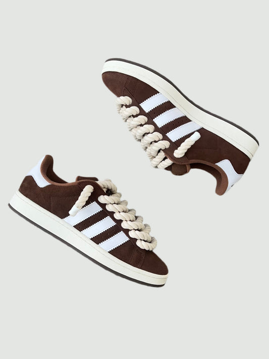 BROWN ADIDAS CAMPUS X ROPE LACES