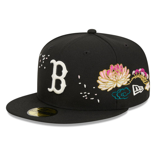 BOSTON RED SOX 59FIFTY CHERRY BLOSSOM BLACK CAP