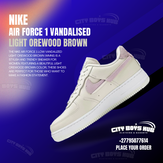 NIKE AIR FORCE 1 VANDALISED LIGHT OREWOOD BROWN