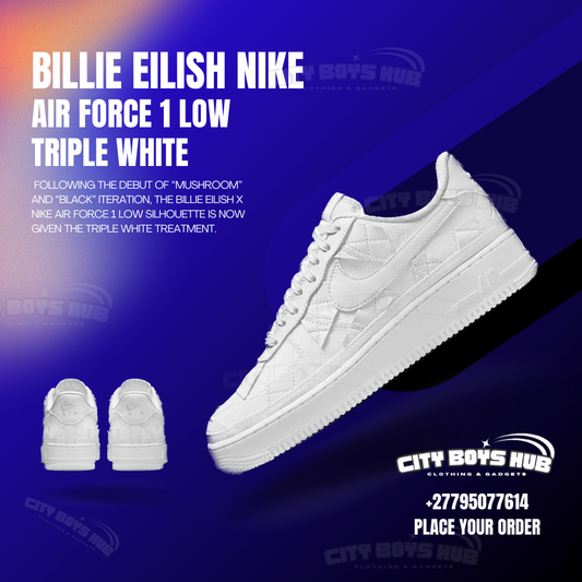 NIKE AIR FORCE 1 X BILLIE EILISH TRIPLE WHITE