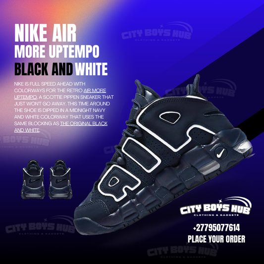 NIKE AIR MORE UPTEMPO BLACK&WHITE